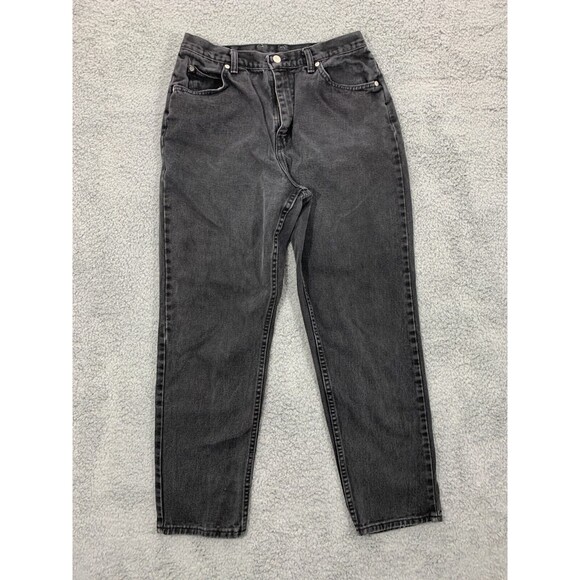 Denim Riders Denim - VTG Vintage - DENIM RIDERS 12P Black Jeans Straight Leg 5-Pocket Design